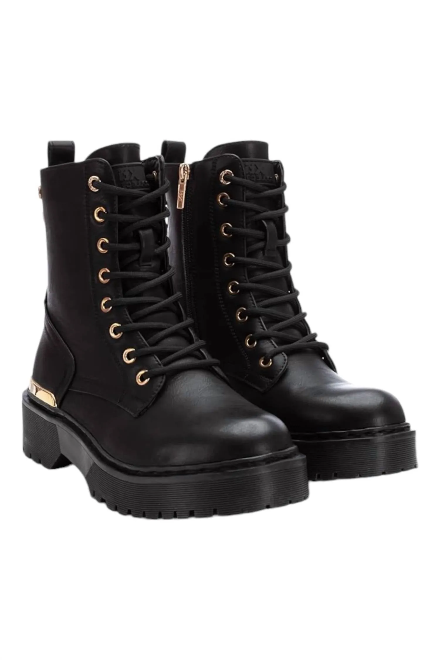 Women's Lace-Up Booties In Black