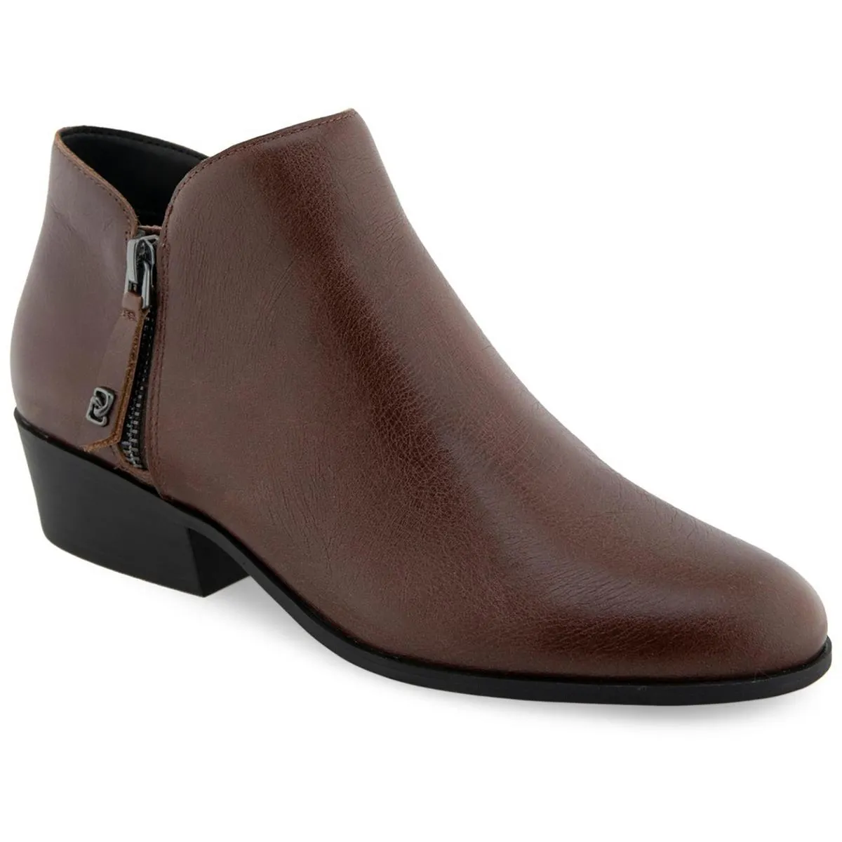 Womens Leather Ankle Booties