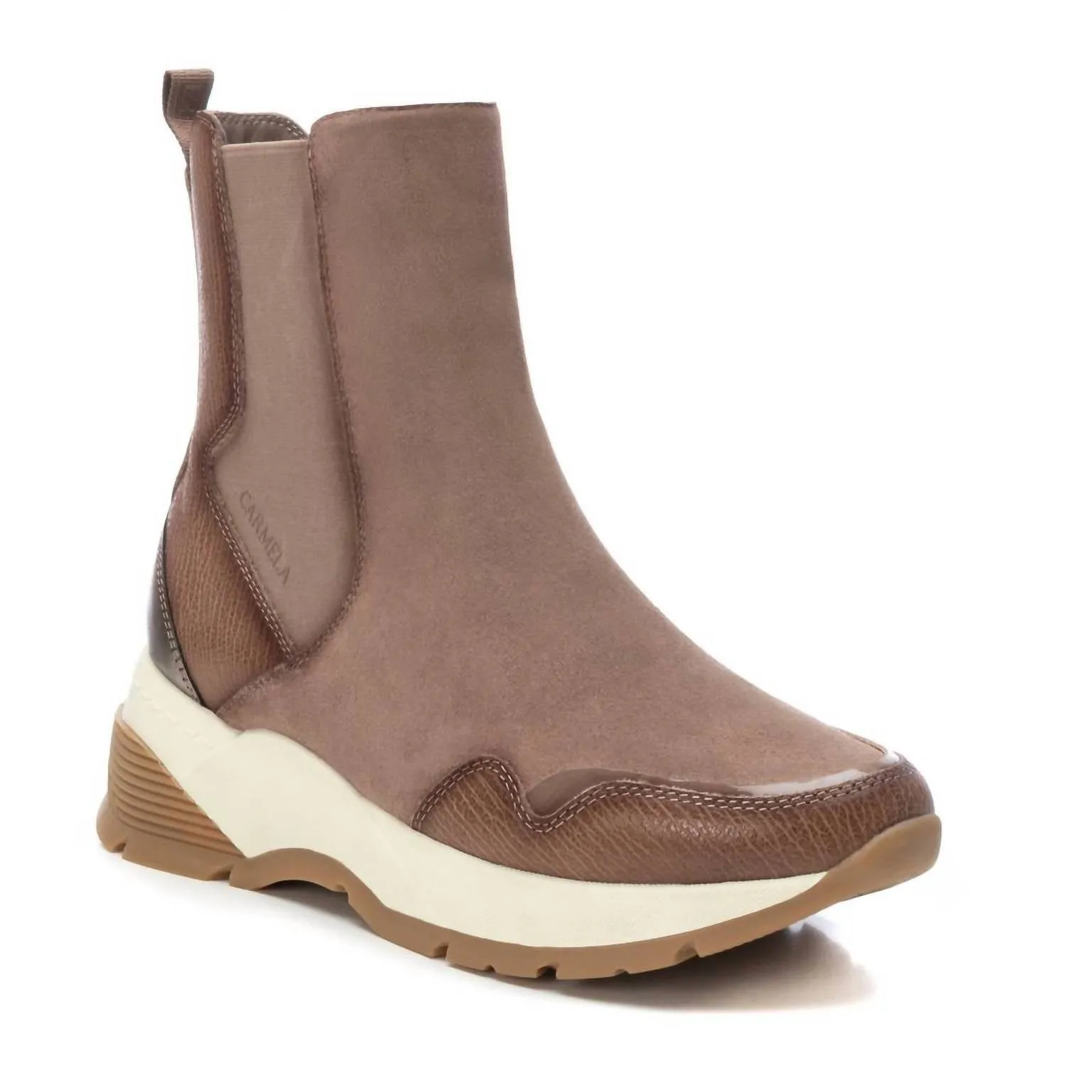 Women's Leather Boots In Taupe