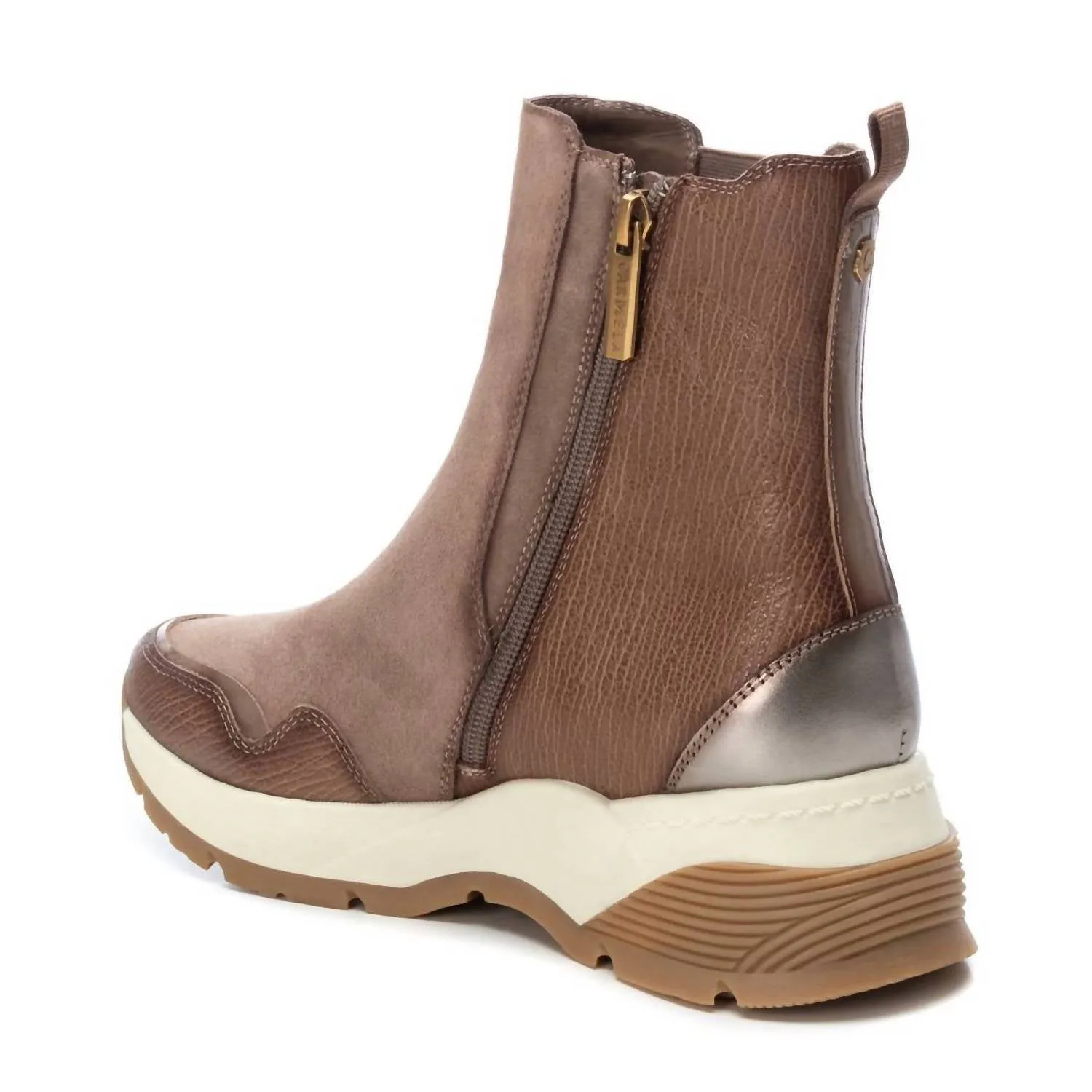 Women's Leather Boots In Taupe
