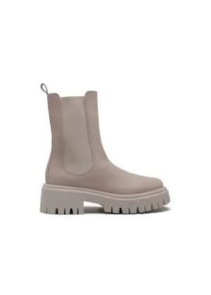 Women's London Beatles Boot In Leather Greige