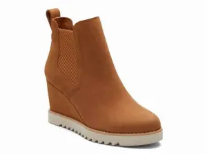 Women's Maddie Suede Wedge Bootie In Brown
