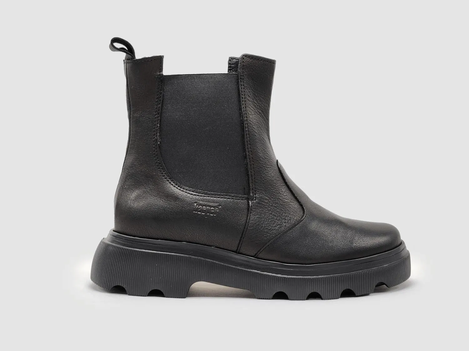 Women's Modern Insulated Zip-Up Chelsea Leather Boots In Black