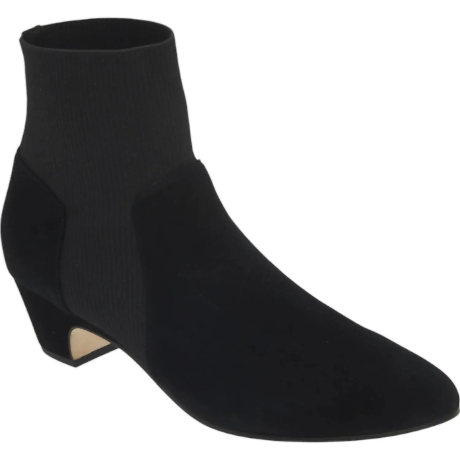 Women's Muzy St Bootie - Medium In Black Suede Stretch