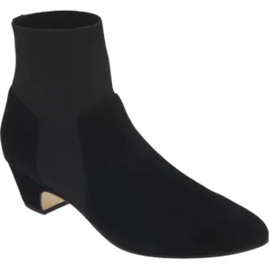 Women's Muzy St Bootie - Medium In Black Suede Stretch