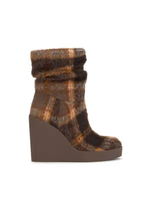 Women's Mynette Wedge Bootie In Mocha Combo