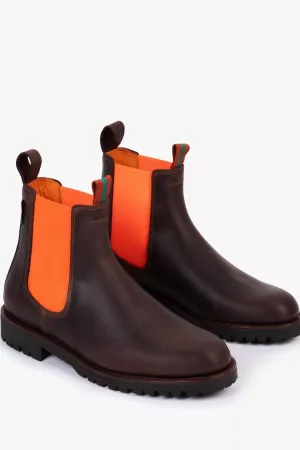 Women's Nelson Leather Boot In Conker/orange