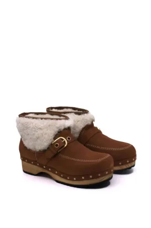 Women's Oak Clog Mule In Vintage Tan Suede