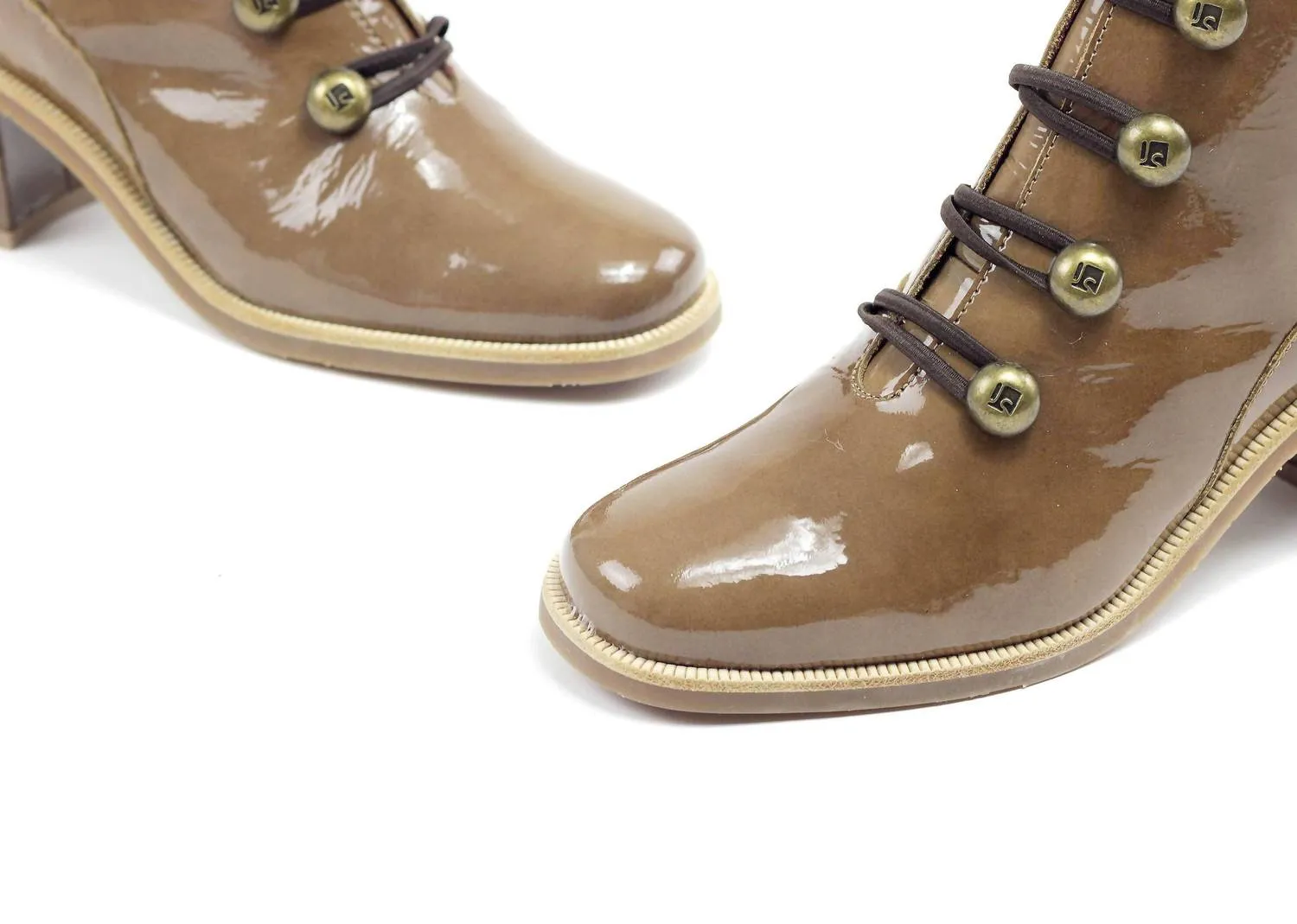 Women's Olga Boots In Earth Patent Leather