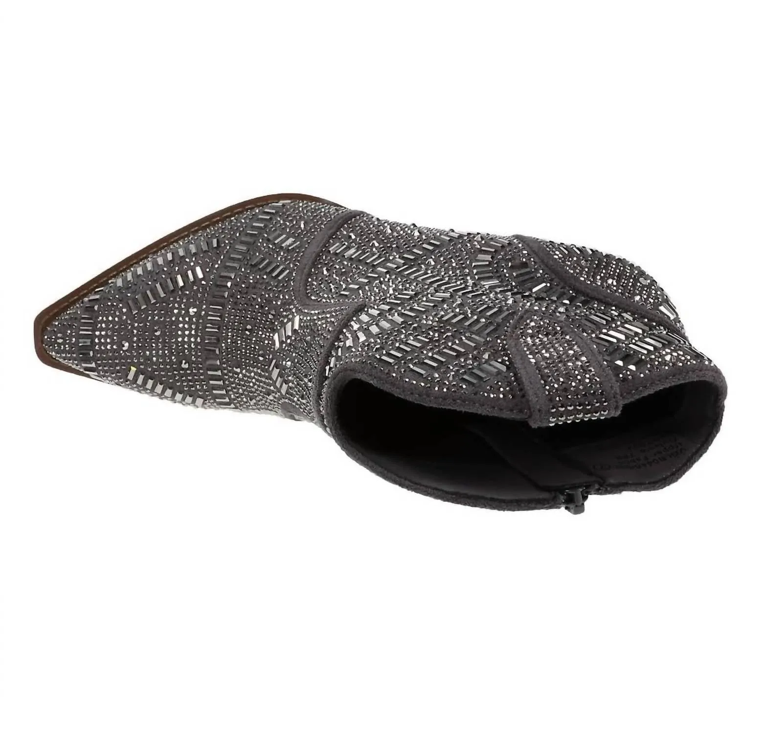Women's One Day Zip Side Bling Short Boot In Grey