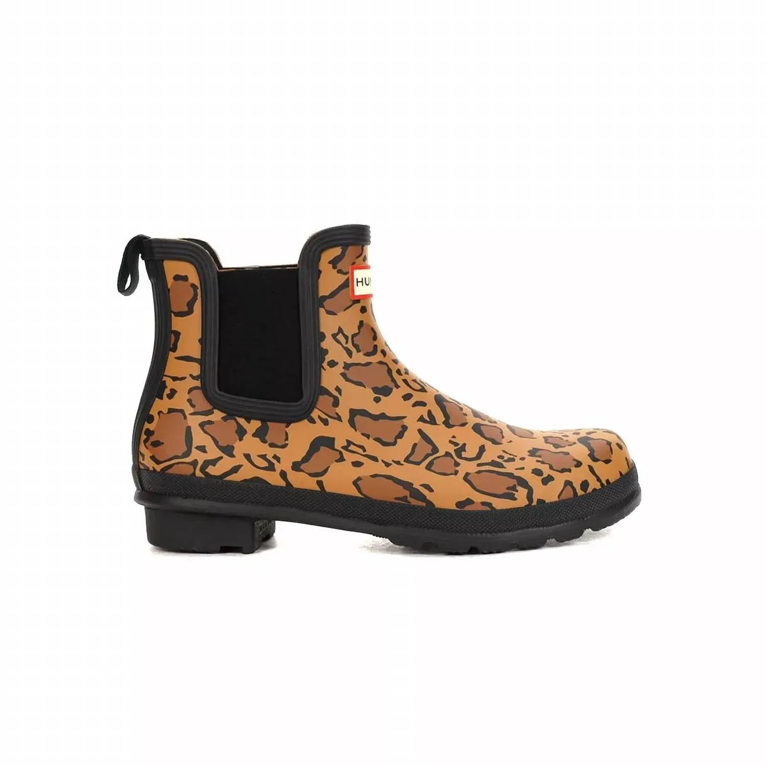 Women's Original Chelsea Leopard Rain Boot In Rich Tan/saddle/black