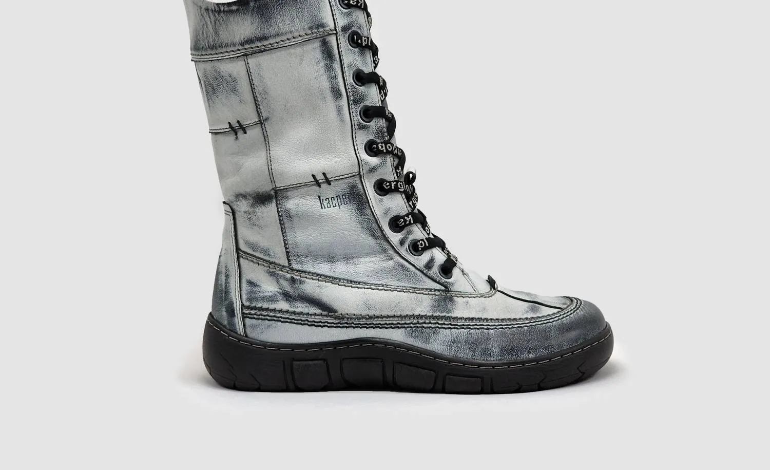 WomenS Original Tall Thick Zip-Up Leather Boots In White