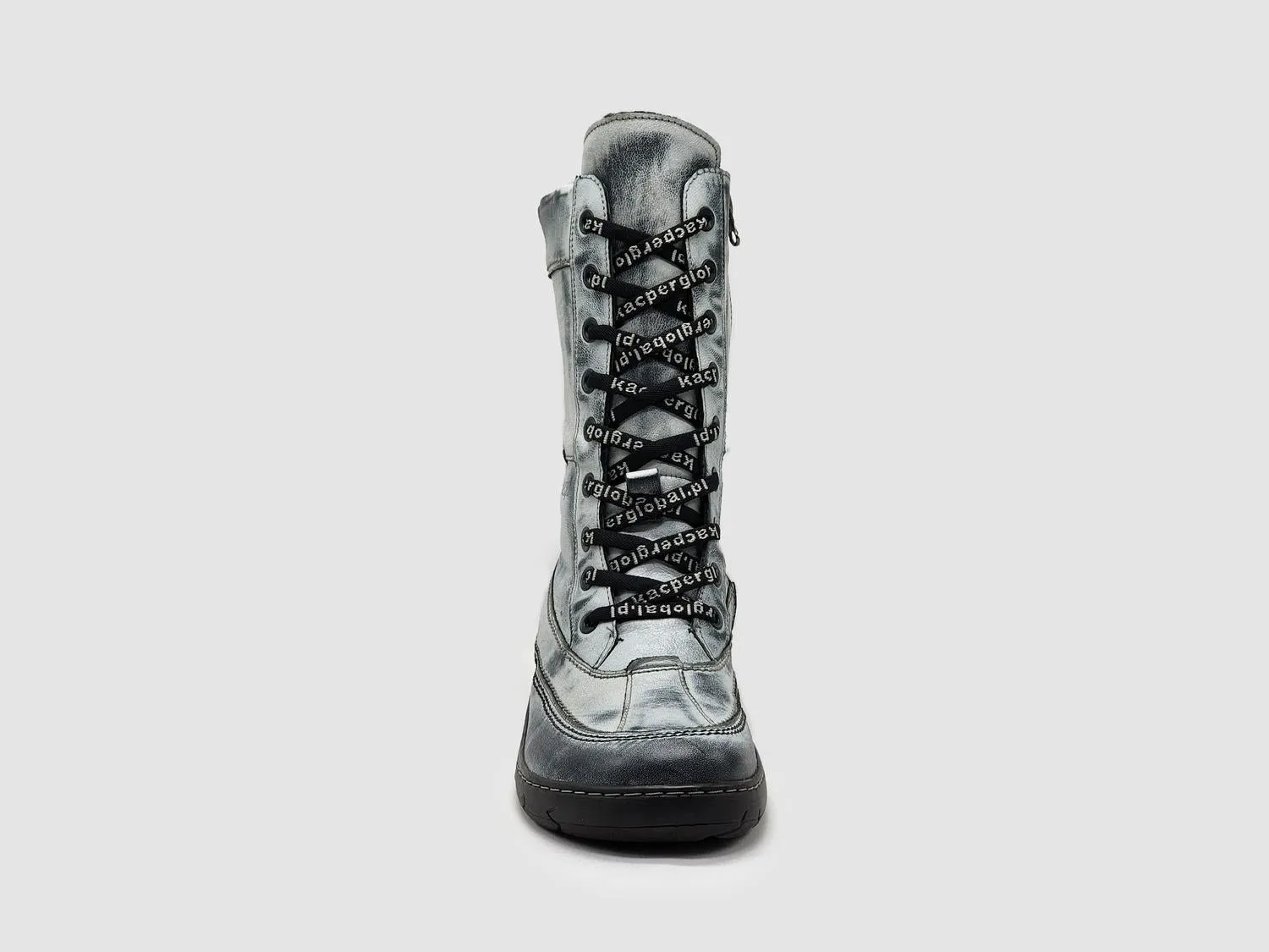 WomenS Original Tall Thick Zip-Up Leather Boots In White