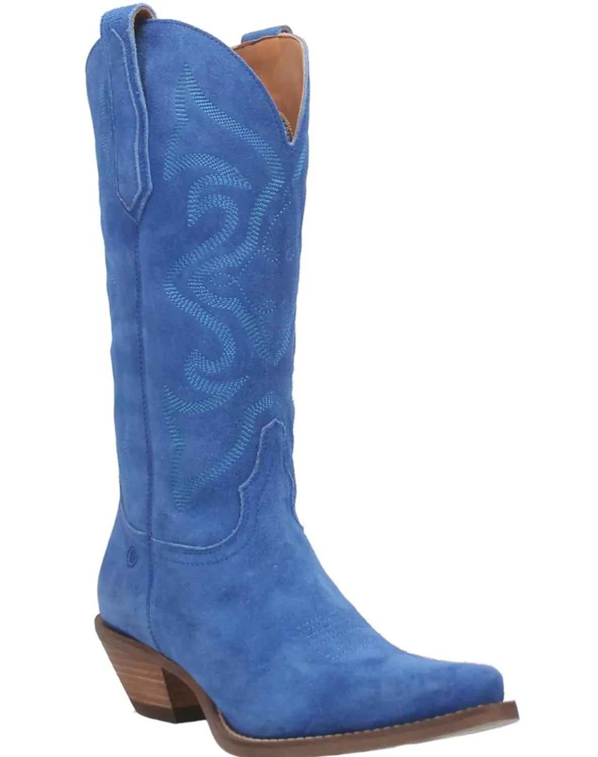 Women's Out West Suede Fashion Snip Toe Boots In Blue