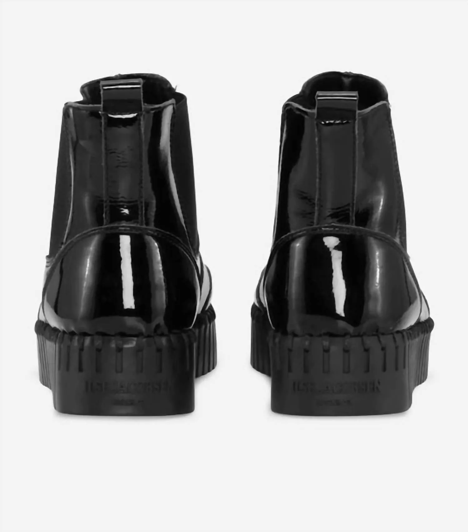 Women's Patent Slip On Bootie In Black