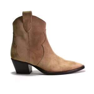 Women's Penny Boots In Sabbia Suede