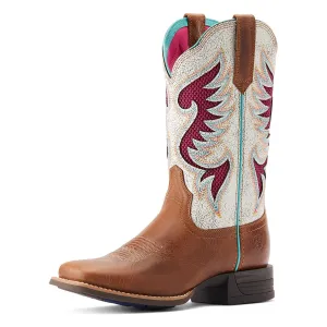 Women's Pinto Venttek 360 Western Boot In Dark Tan/distressed White