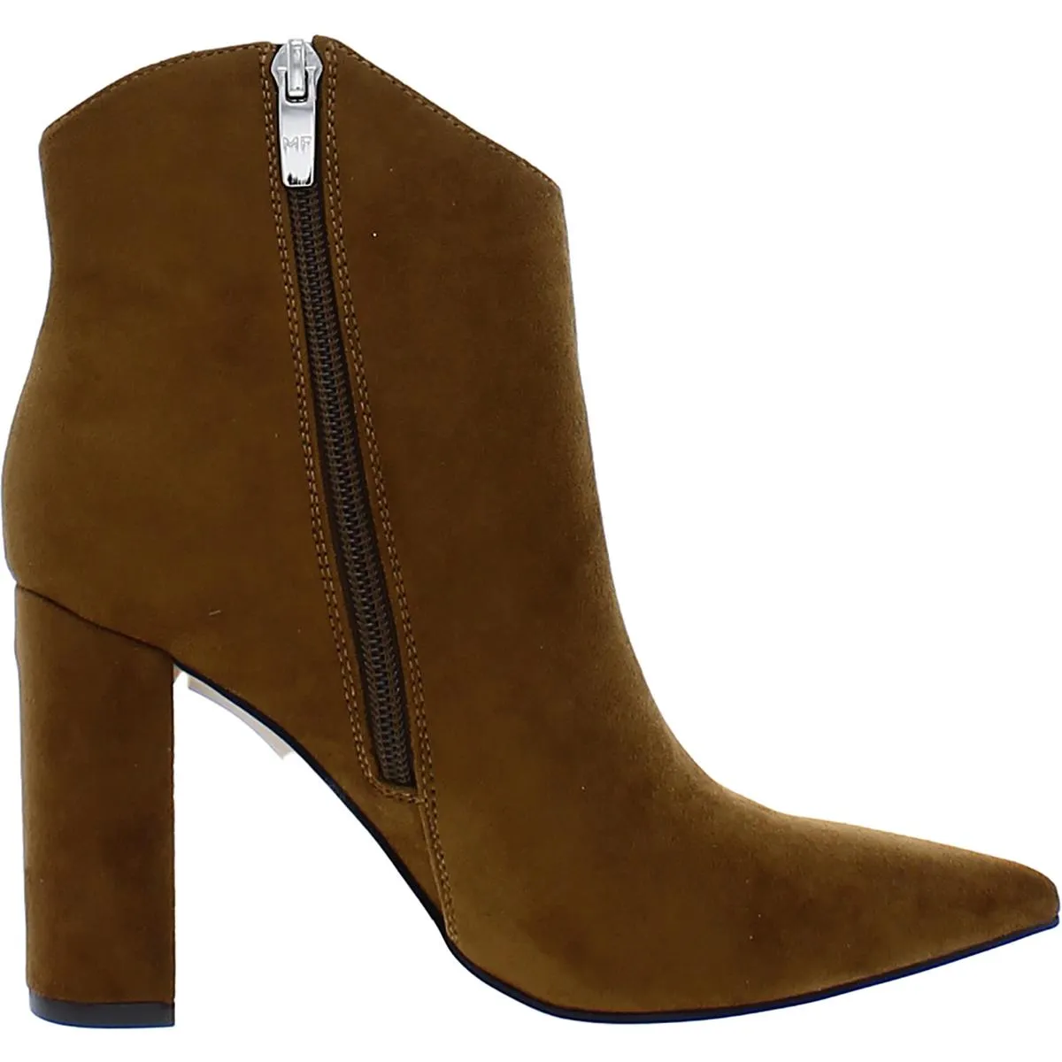 Womens Pointed Toe Block Heel Ankle Boots