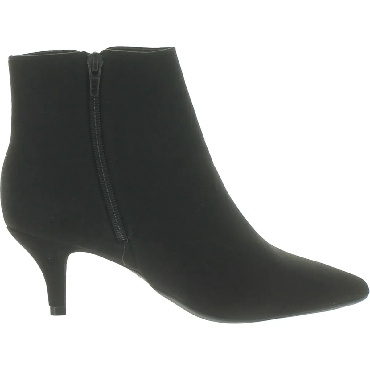 Womens Pointed Toe Zip Up Ankle Boots