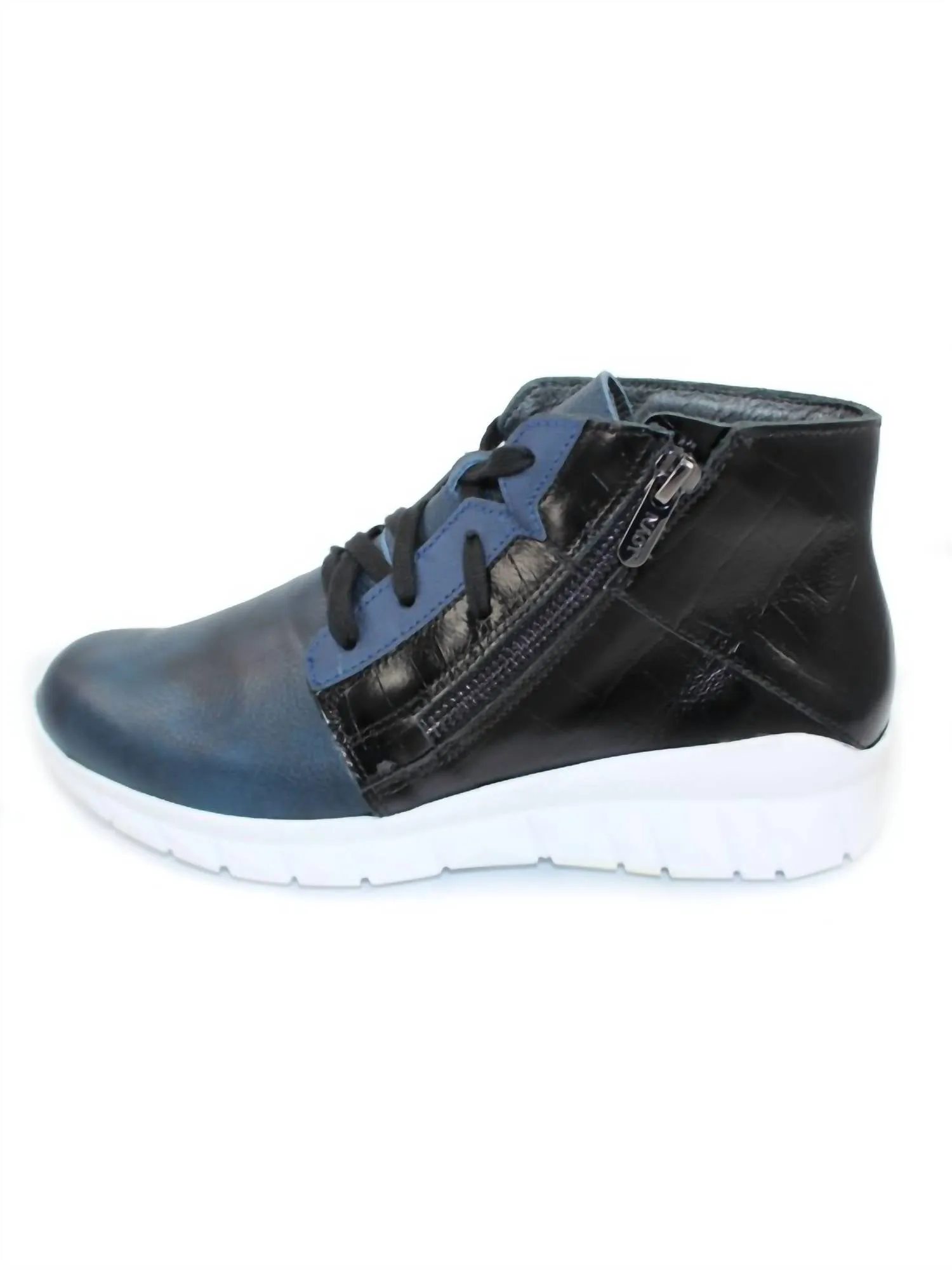 Women's Polaris Ankle Boot In Soft Ink Black Croc Polar