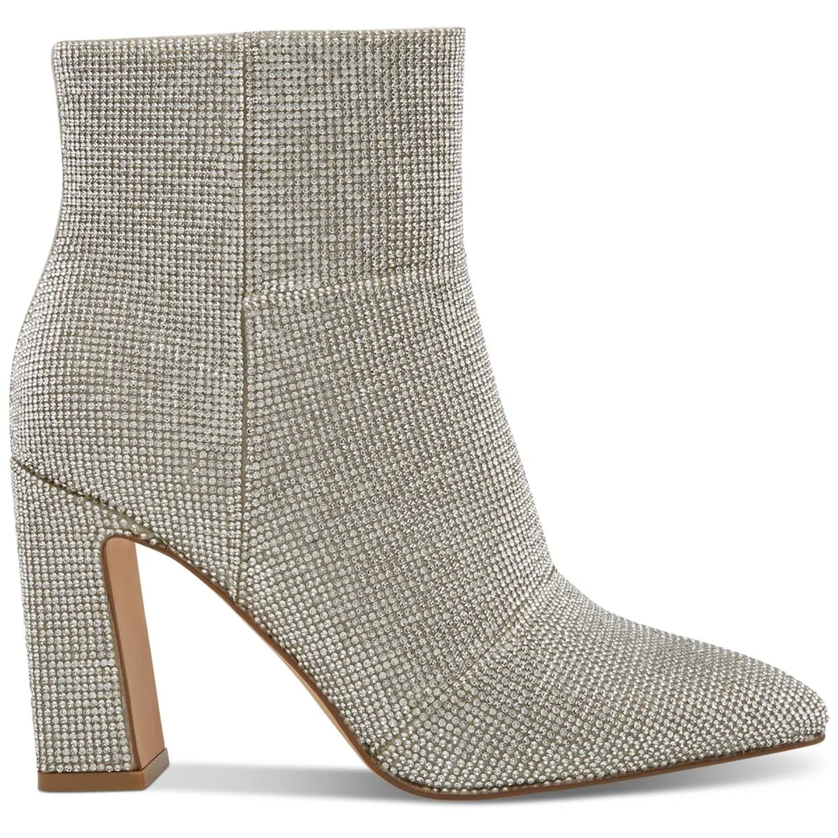 Womens Rhinestone Pointed Toe Booties