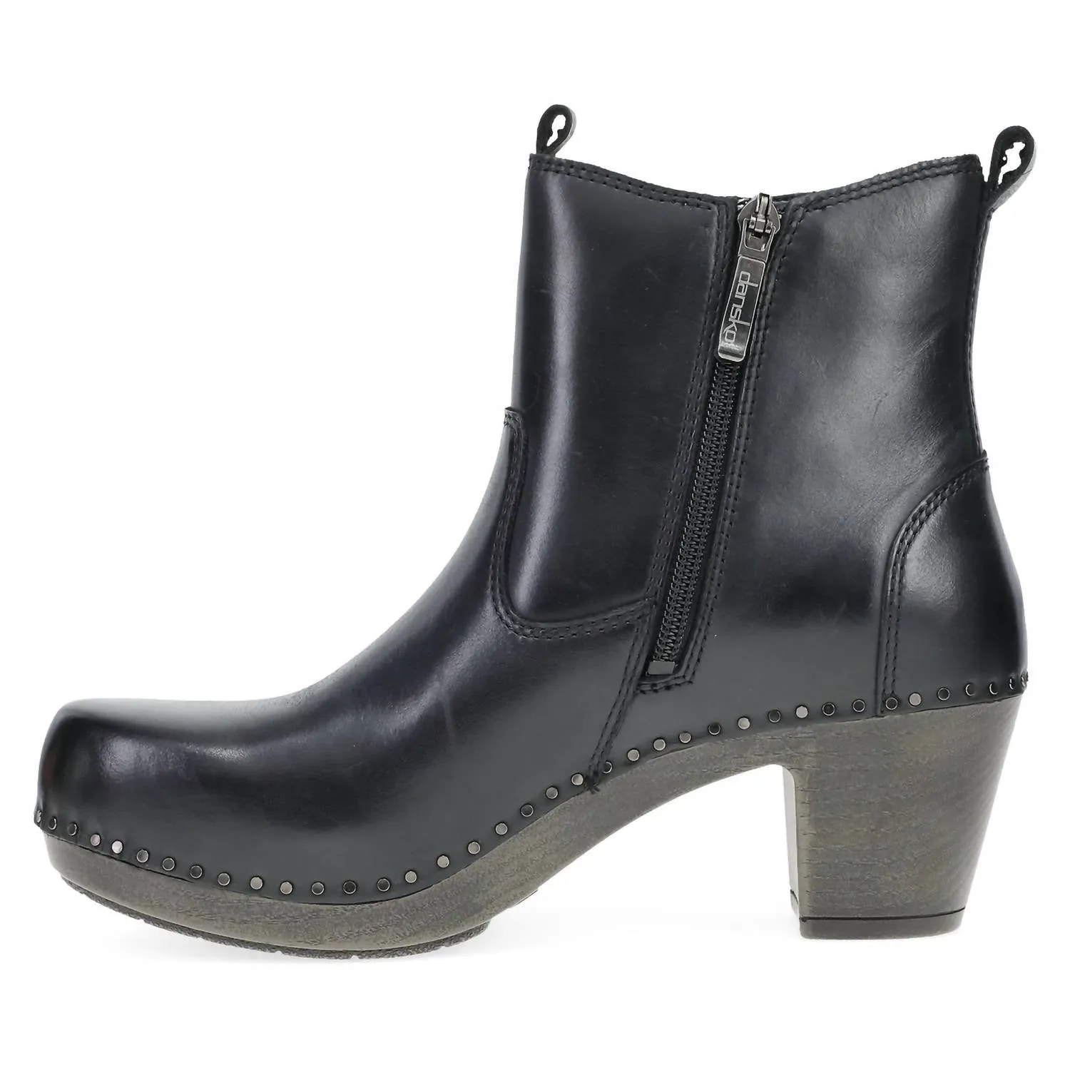 Women's Shayna Calf Boots In Black Burnished Calf Boot