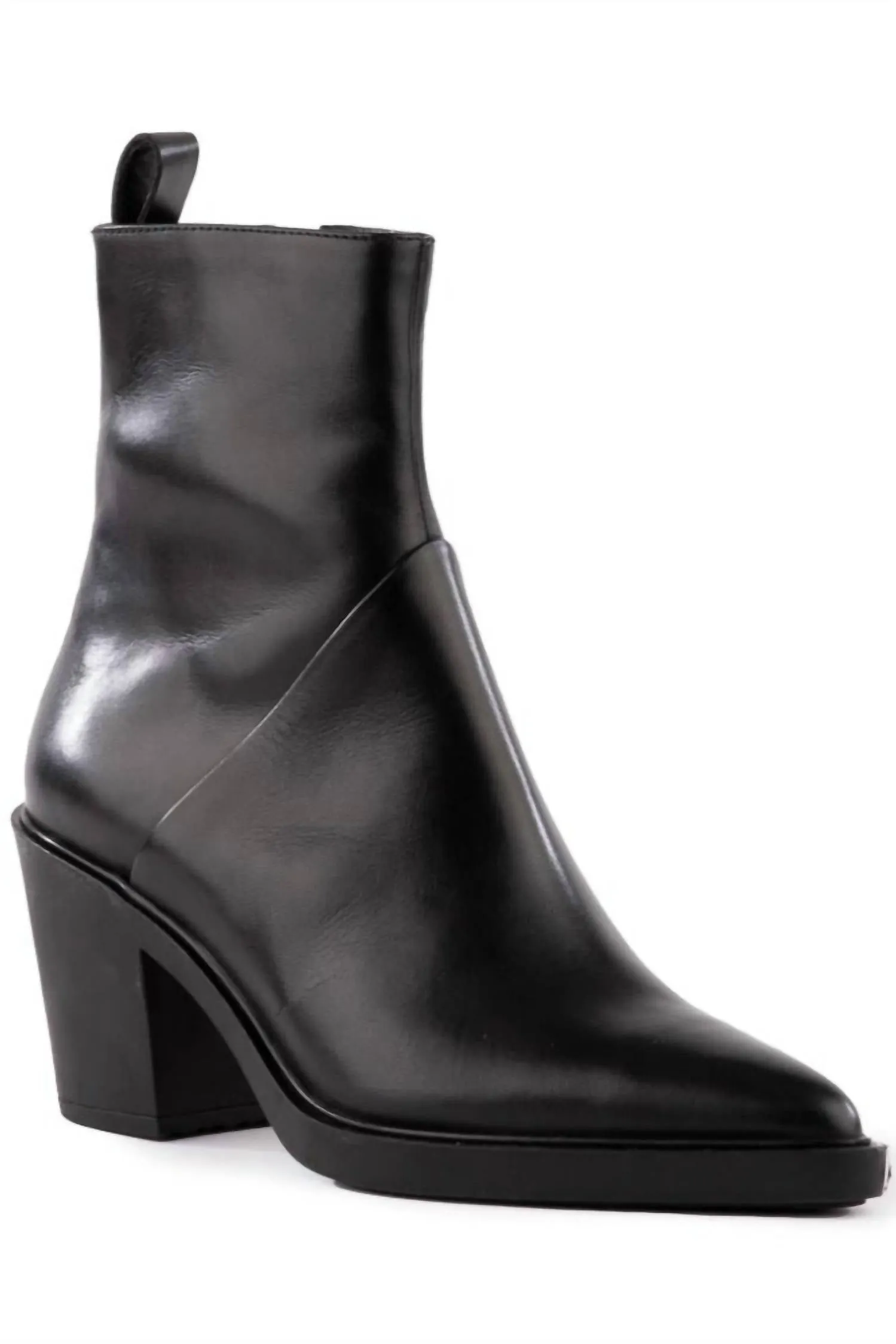 Women's Shining Star Leather Boot In Black