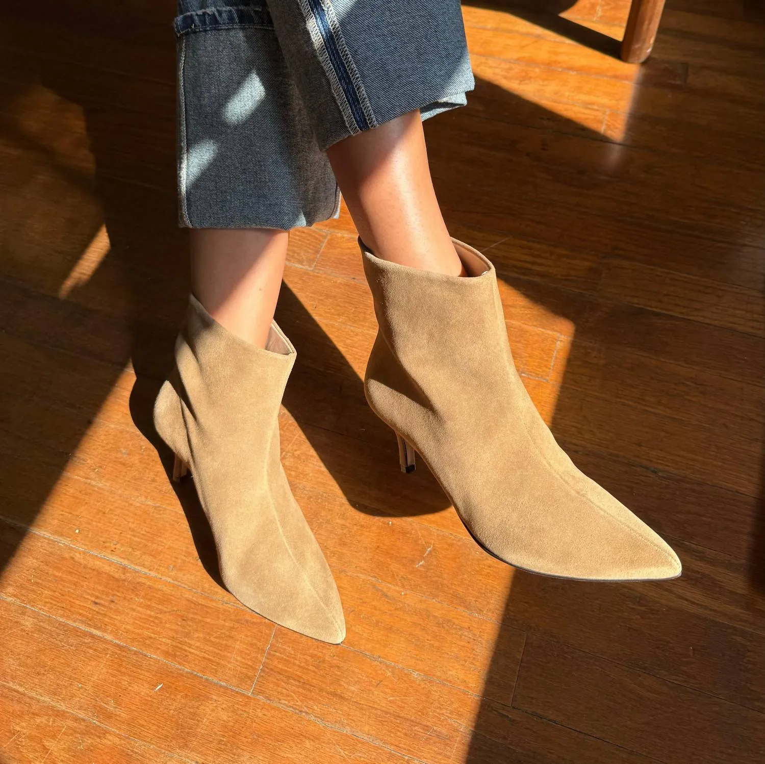Women's Sicily Hazelnut Suede Boots In Brown