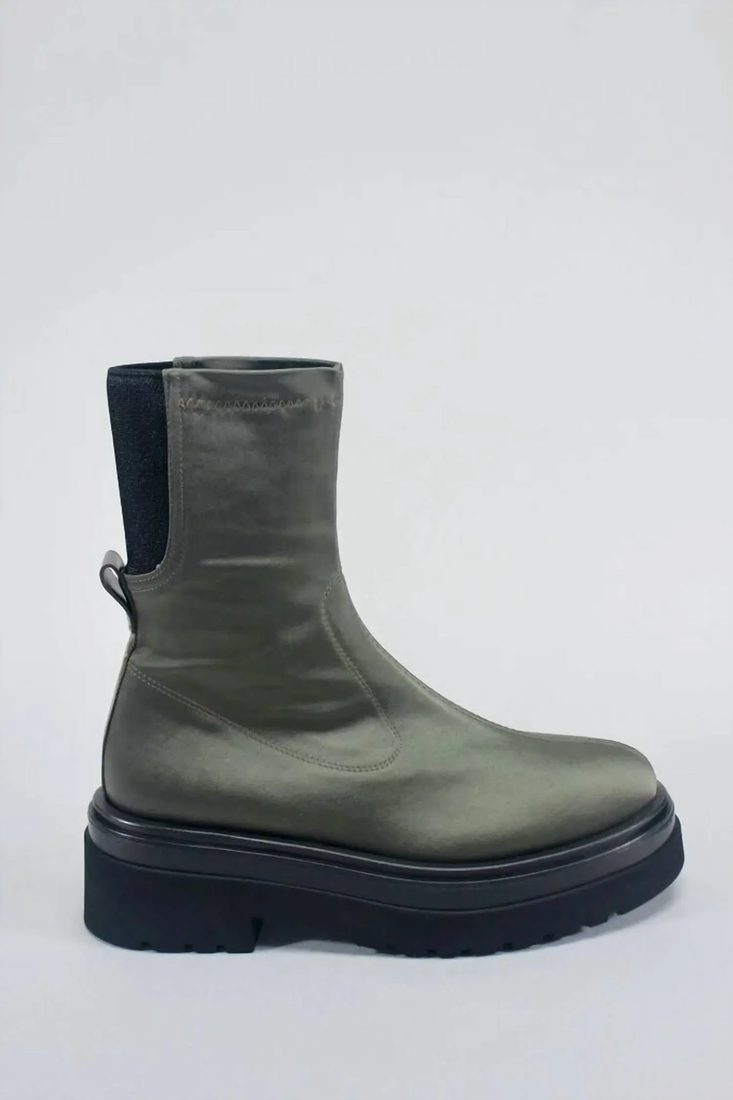 Women's Siena Satin Boots In Olive