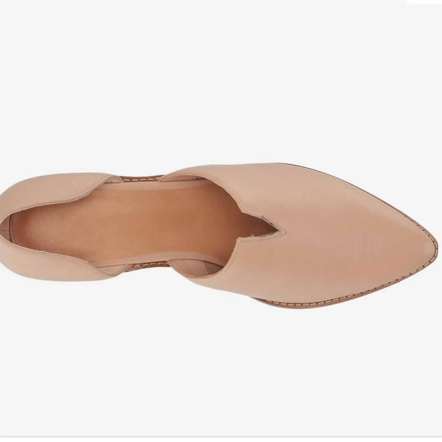 Women's Slid On Flat Ankle Bootie In Tan