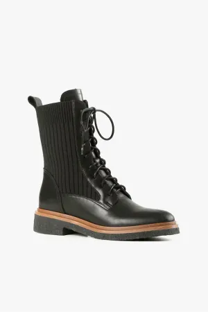 Women's Sock Camper Boots In Black