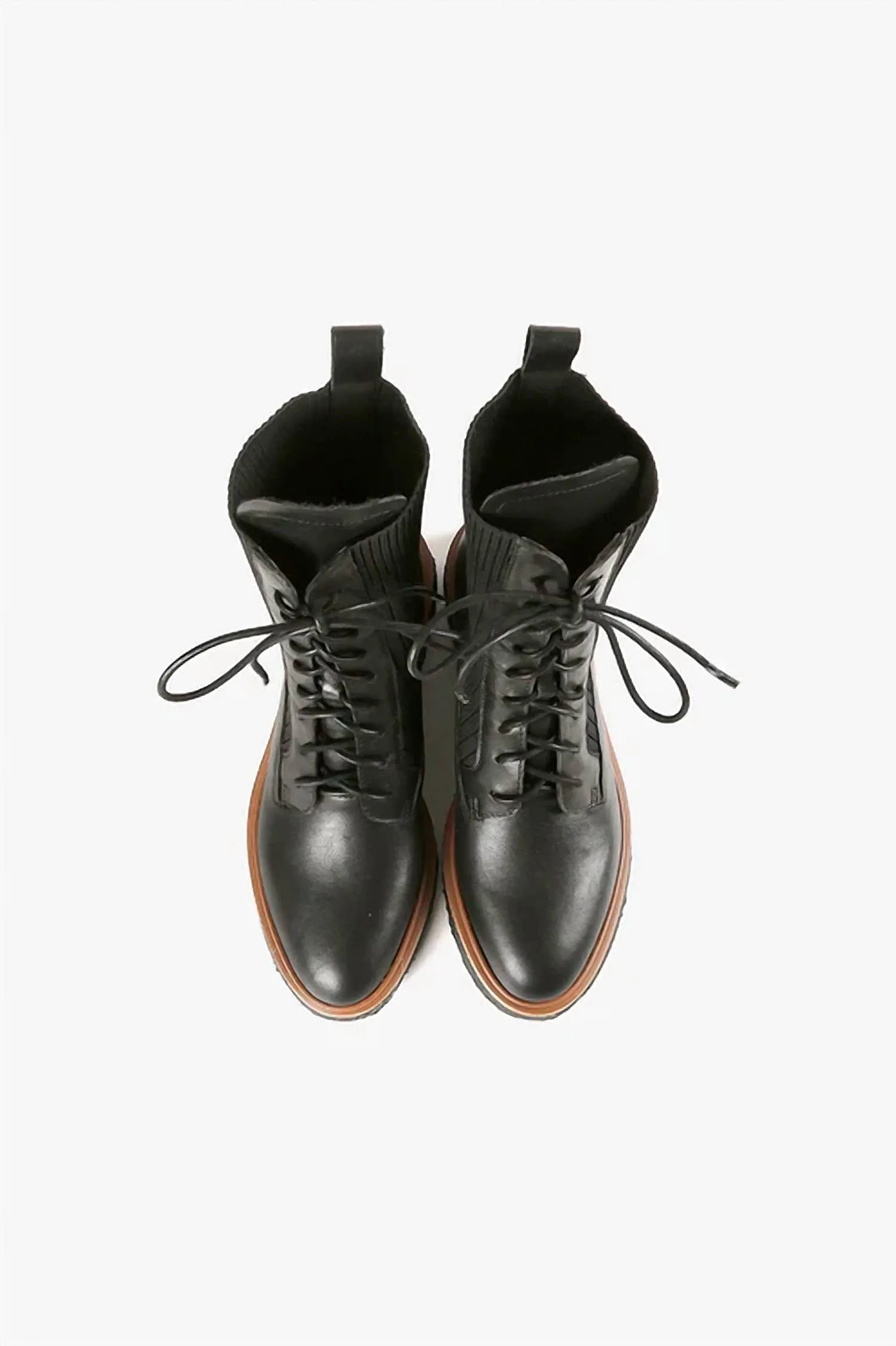 Women's Sock Camper Boots In Black