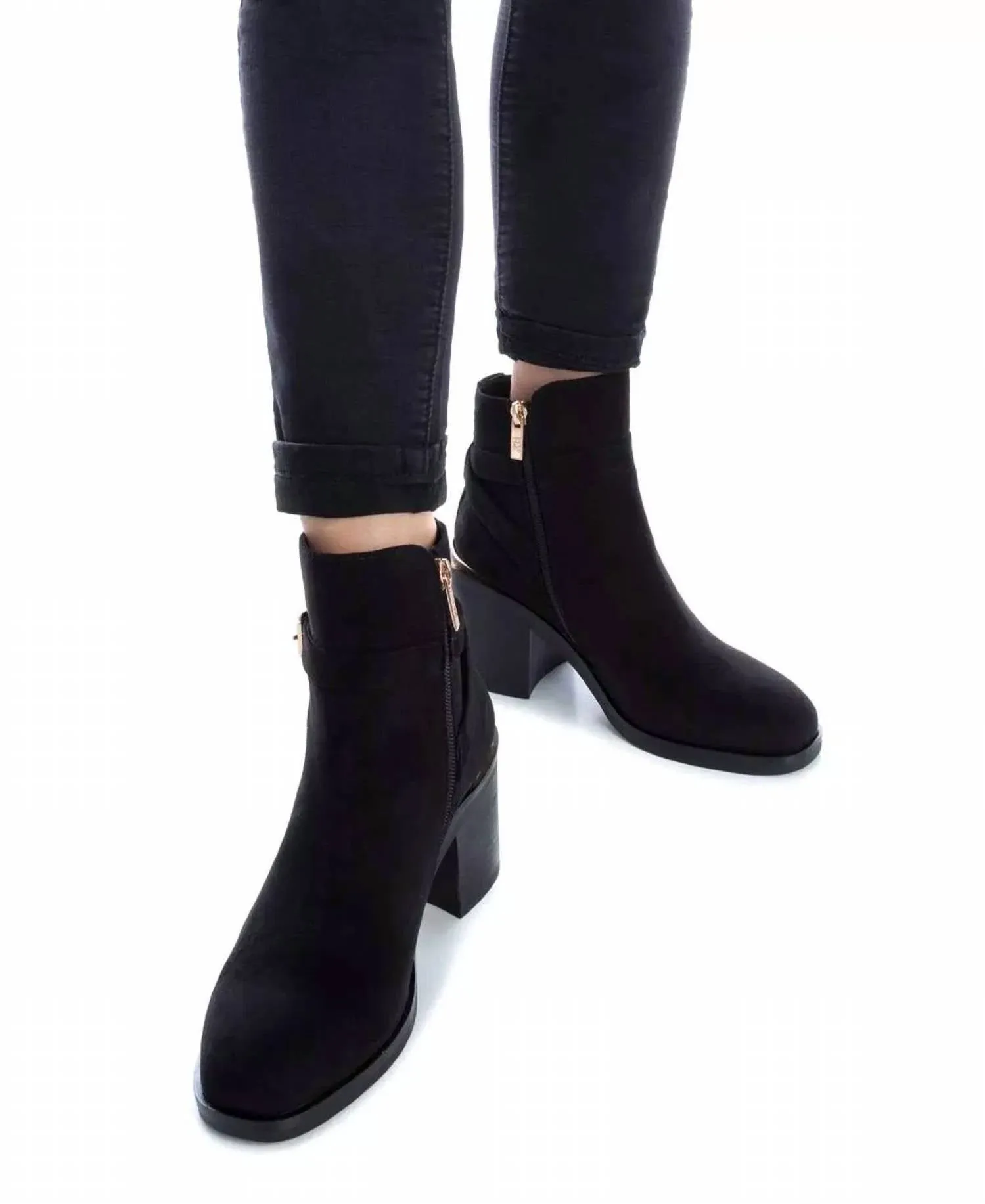 Women's Suede Dress Booties In Black