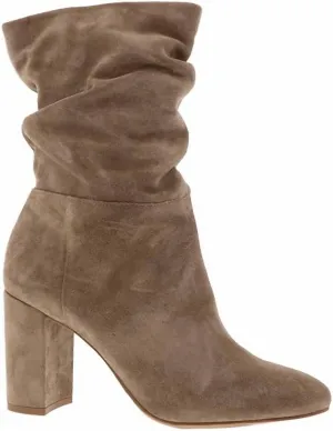 Women's Suede Leather Kipper Bootie In Taupe