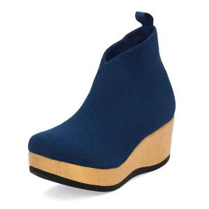 Women's Sumter Boot In Navy Herringbone