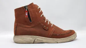 Women's Timeless Zip-Up Leather Boots In Brown