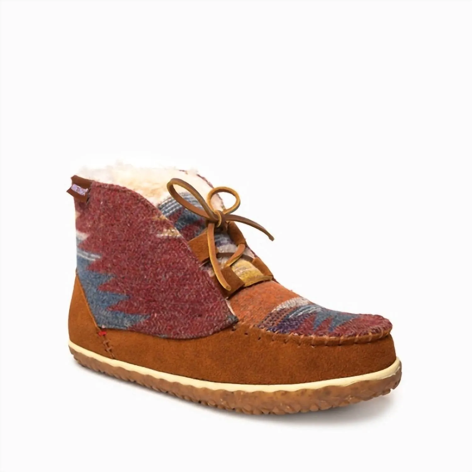 Women's Torrey Faux Fur Lined Slipper Ankle Boot In Brown Multi