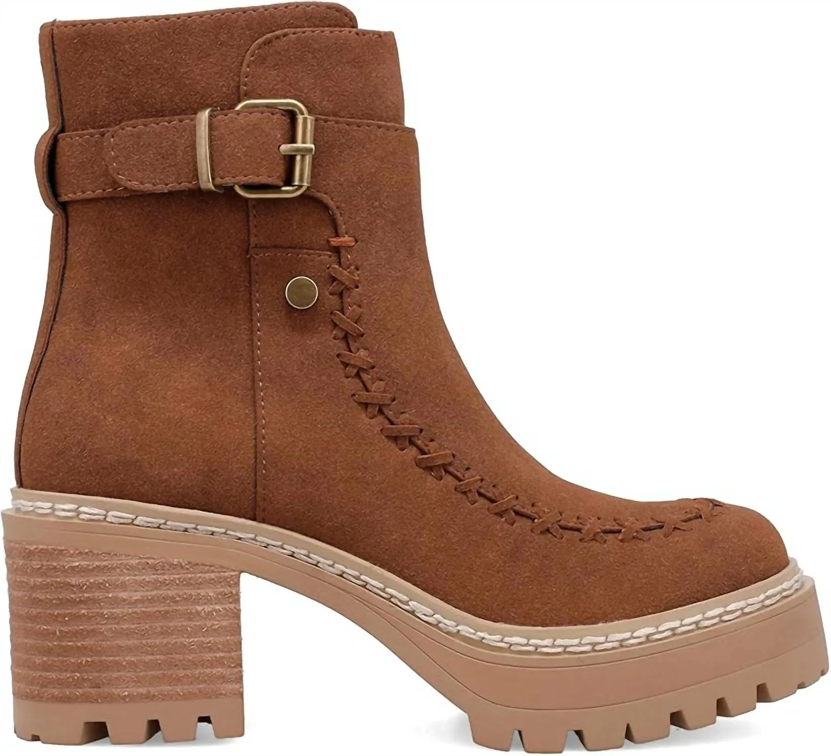 Women's Toula Lug Sole Boot In Cognac