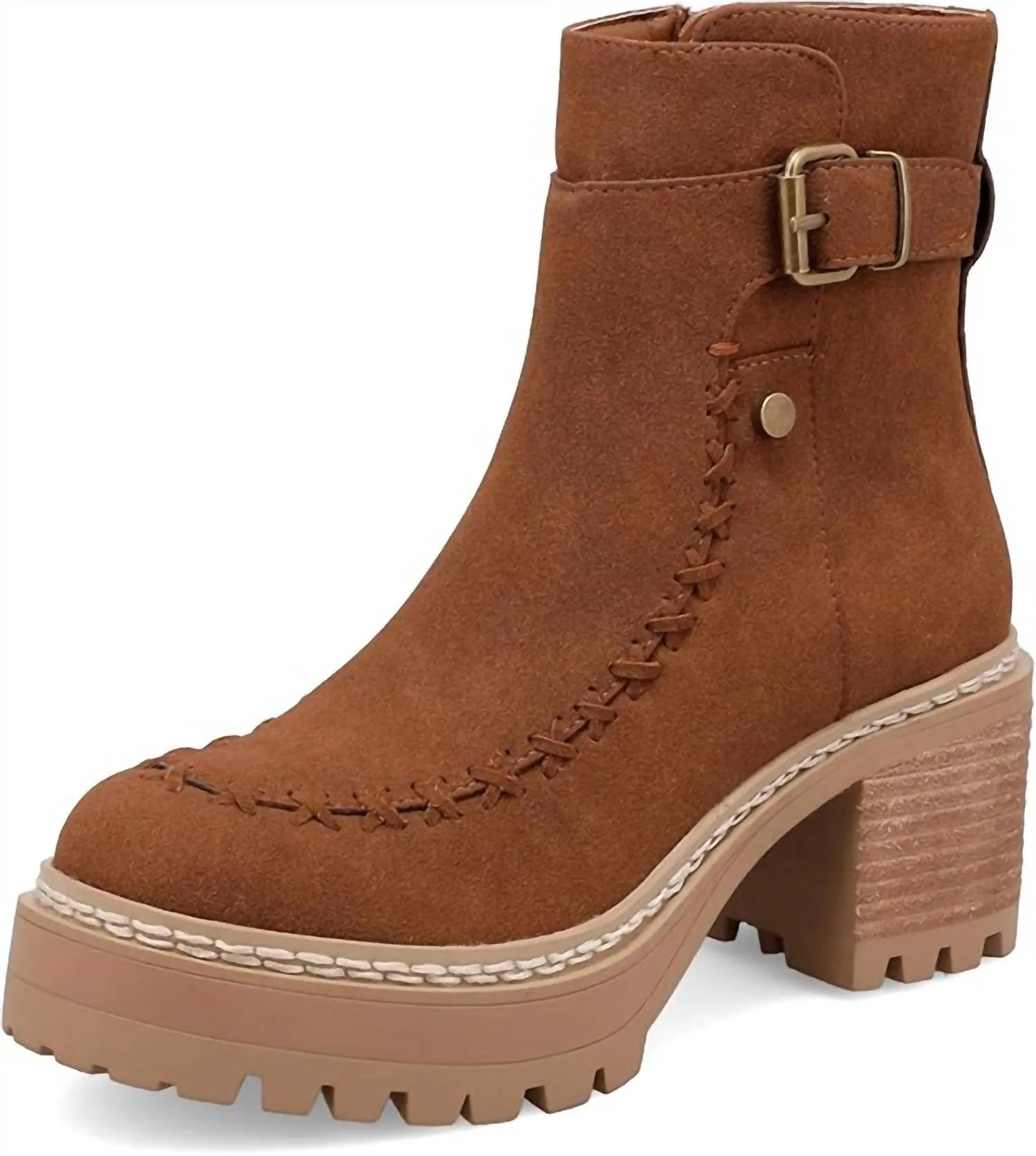 Women's Toula Lug Sole Boot In Cognac