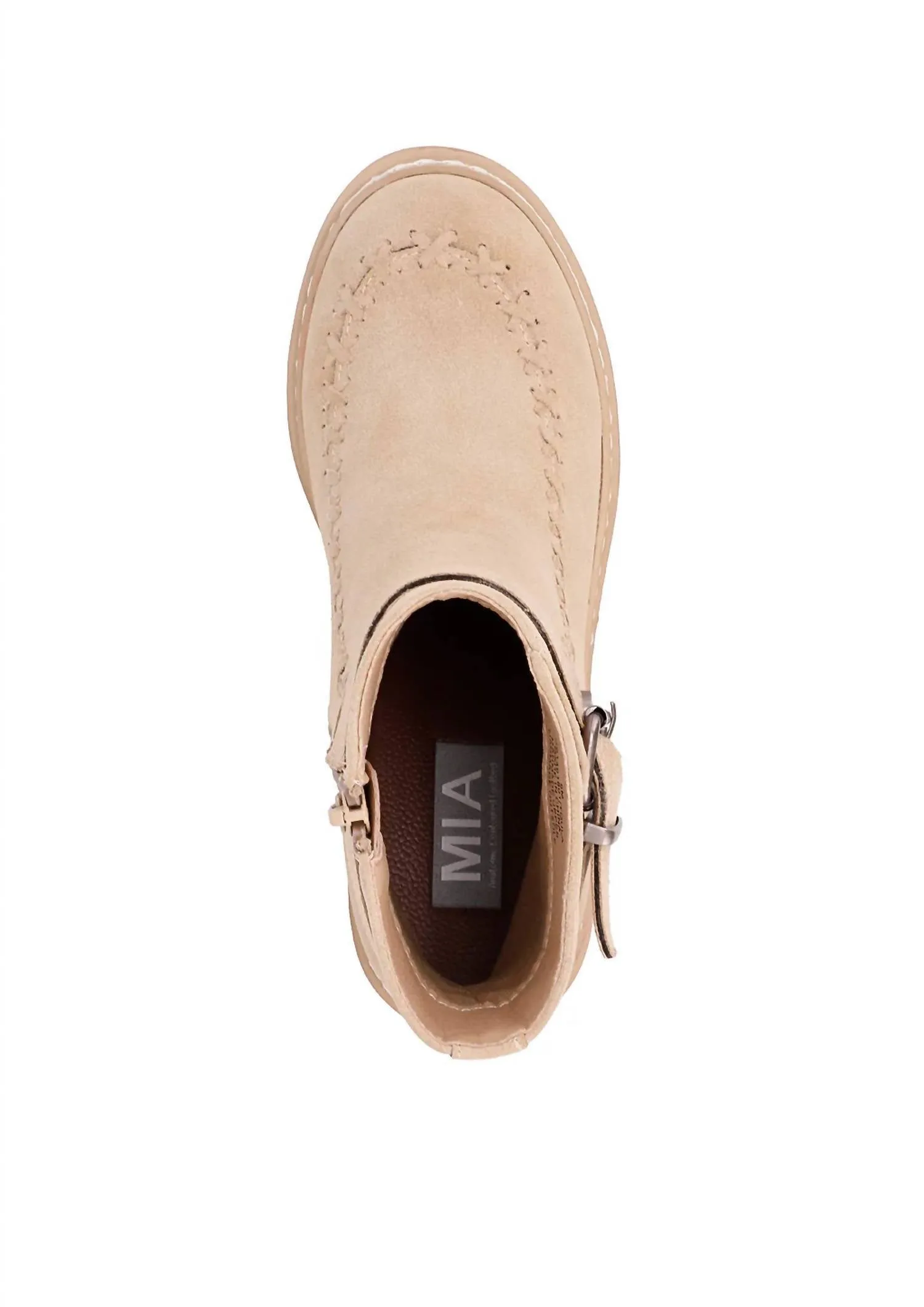 Women's Toula Platform Bootie In Sand Ambers