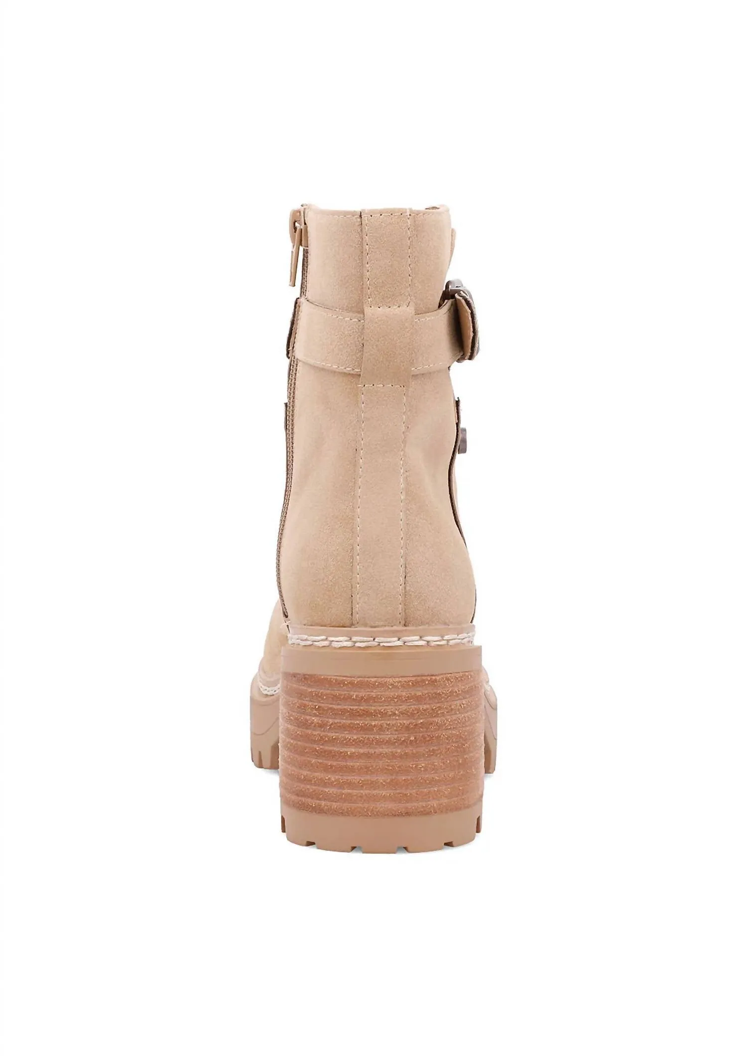 Women's Toula Platform Bootie In Sand Ambers