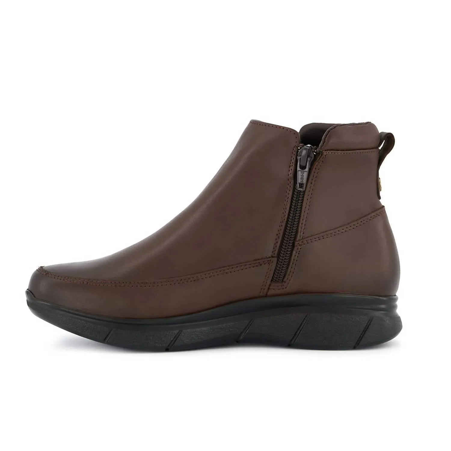 Women's Ultra Comfort Leather Booties In Brown