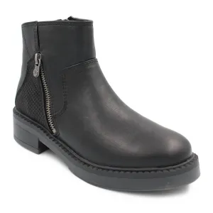 Women's Vienna Booties With Python Patch In Black