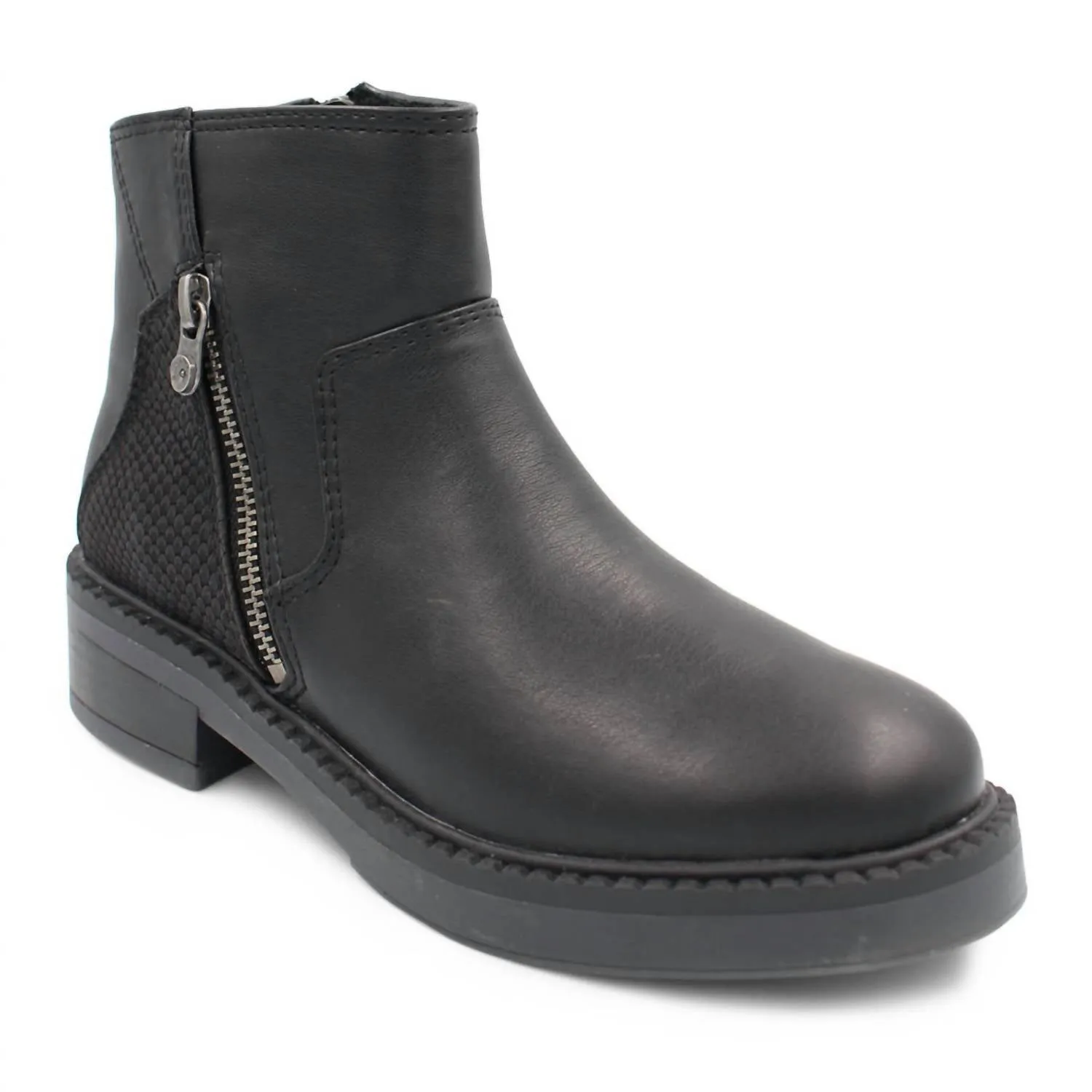 Women's Vienna Booties With Python Patch In Black