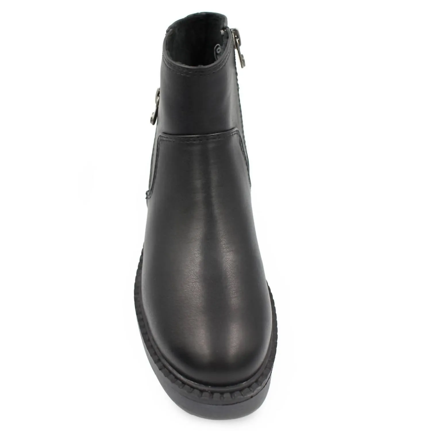 Women's Vienna Booties With Python Patch In Black