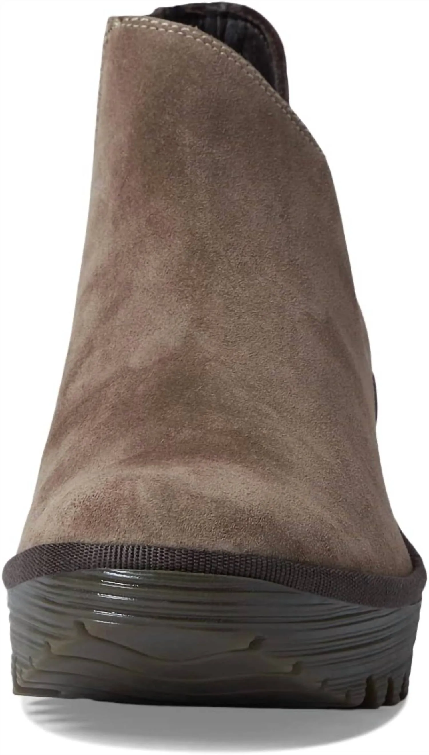 Women's Wedge Chelsea Ankle Boots In Taupe/expresso