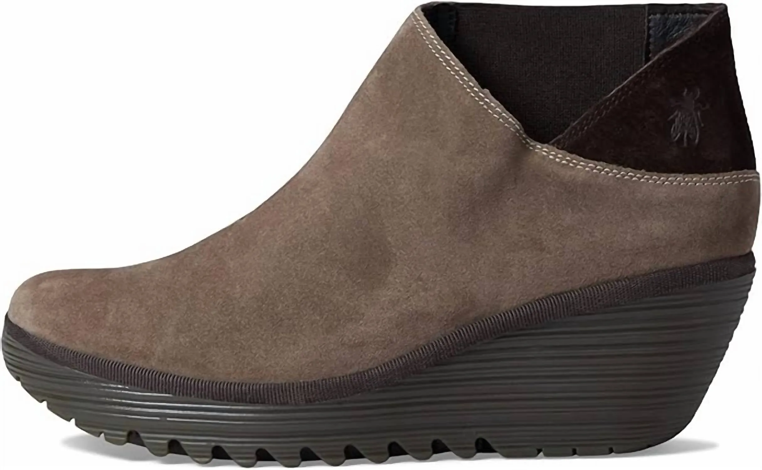 Women's Wedge Chelsea Ankle Boots In Taupe/expresso