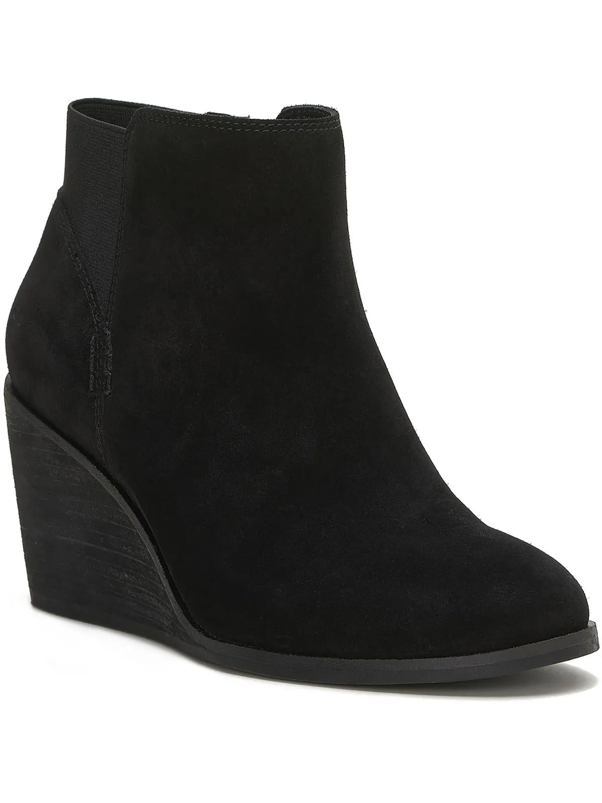 zorlina Womens Leather Ankle Boot Wedge Boots