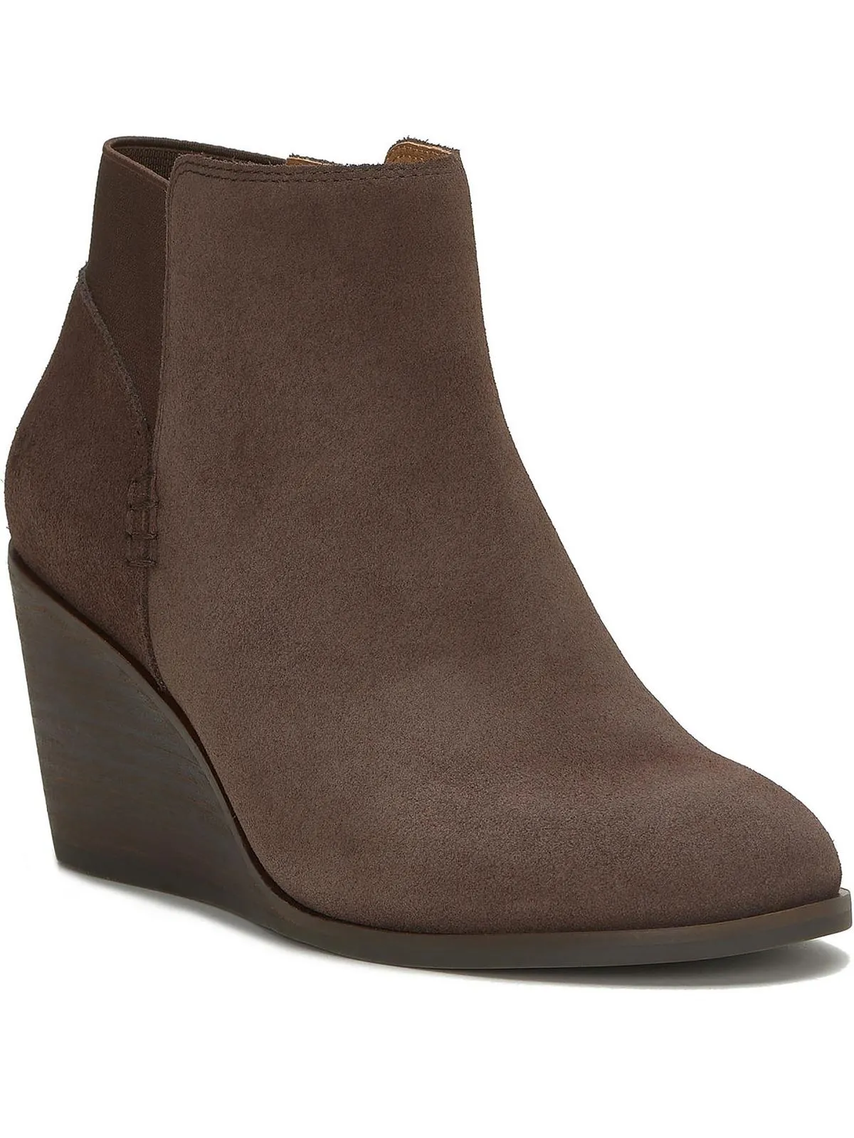 zorlina Womens Leather Ankle Boot Wedge Boots